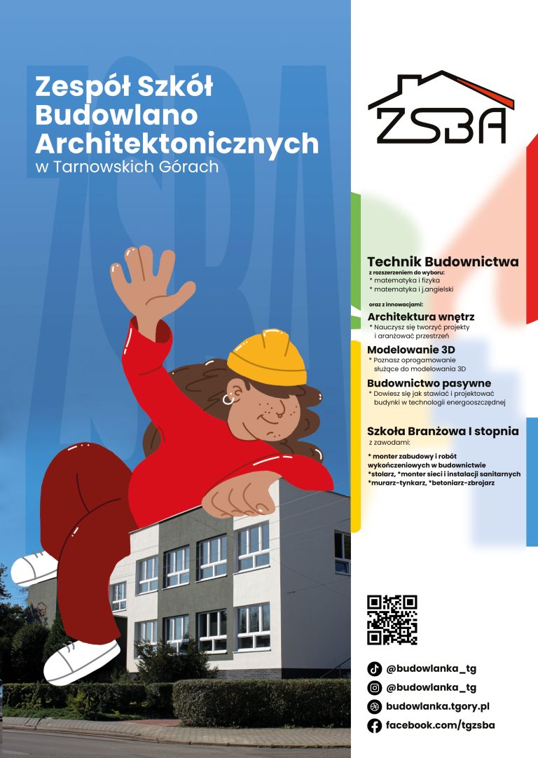 grafika z plakatem informacyjnym ZSBA 2024
